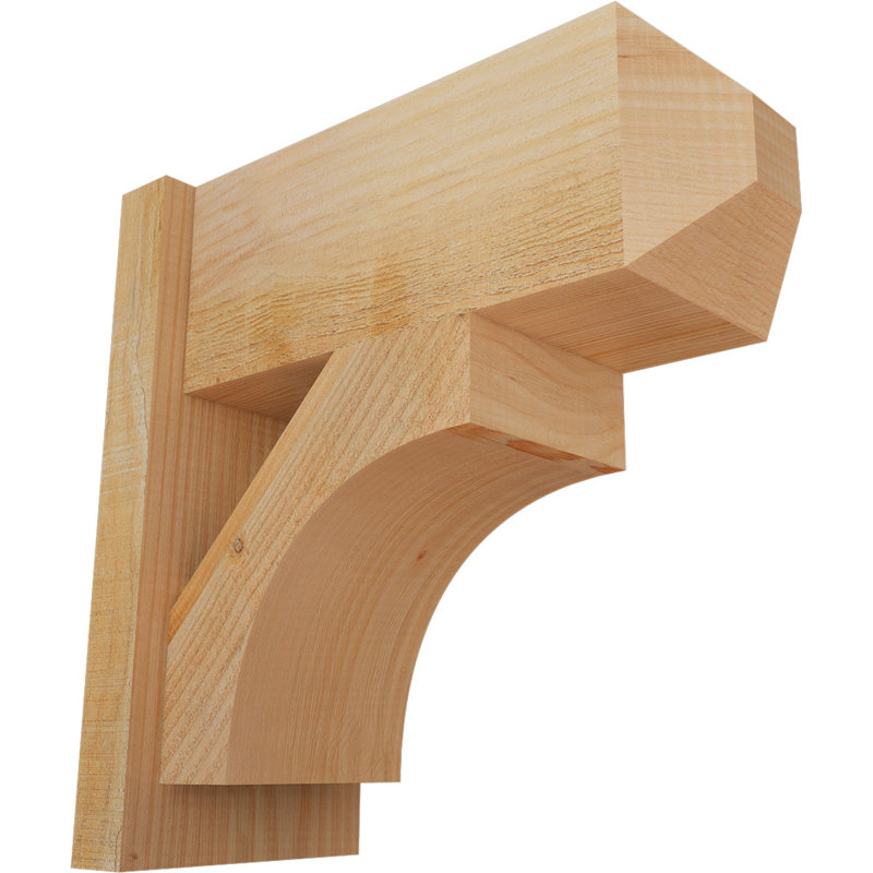 Persienne en bois rustique Westlake Craftsman, P 18 po x H 18 po, Sapin Douglas de 8 po (sciage brut)