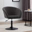 Velvet Swivel Barrel Chair-2003668691