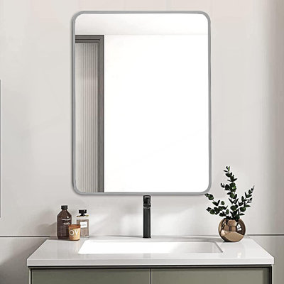 Metal Framed Rectangular Bathrrom Mirror