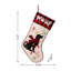 Chaussette de Noël 21 po L en lin brodé à DEL - Chien
