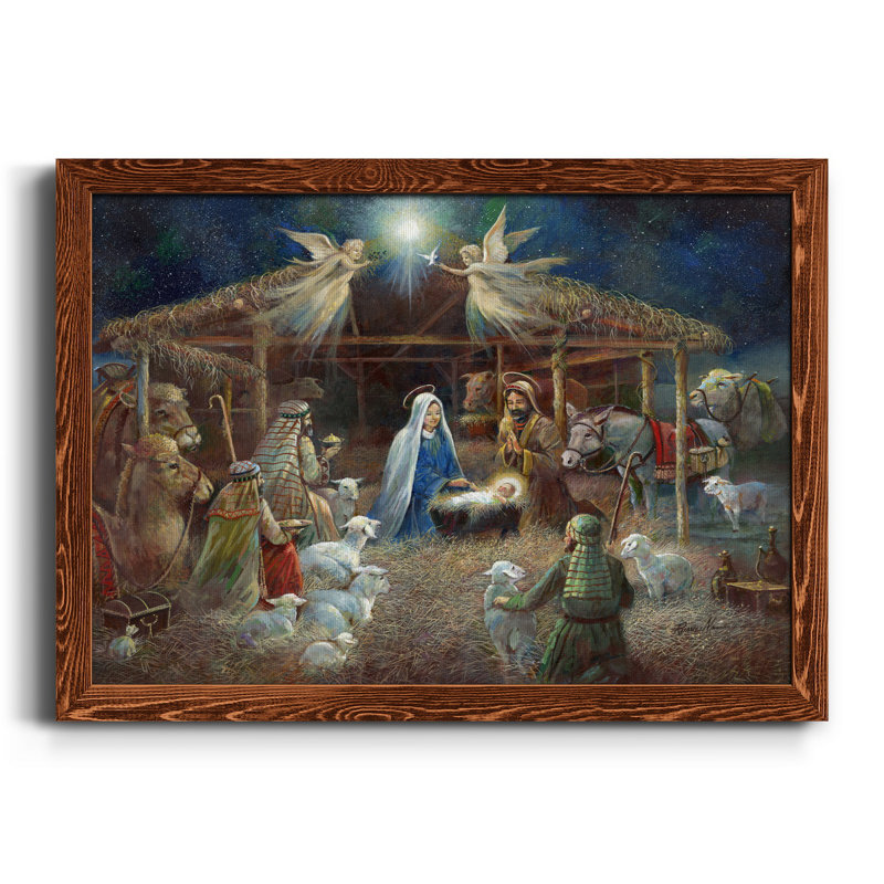 La Nativité - reproduction d'art sur toile, H 31 po x l 44 po x P 1 po, Érable