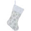 Chaussette de Noël 20 po blanche et argentée