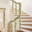 6FT Artificial Easter Egg Garland with 29 Pastel Eggs, Rustic Spring Vine with Flowers and Leaves