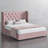 Kewania Bed，Upholstered Platform Bed with Curved Velvet Wingback-1143540850-1143540848