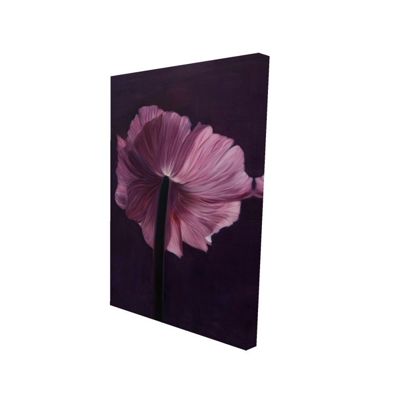 Pétales mauves - toile minimaliste rose pour la décoration intérieure