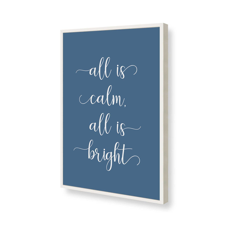 «All is Calm», reproduction d'art, 8 po x 10 po, Blanc opaque