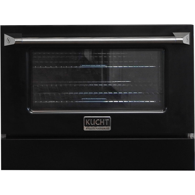 Color Oven Door and Kickplate for KUCHT KNG Series and KDF Series, 24" H x 36" W x 6" D, Black