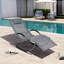 Chaise longue d'extérieur en métal