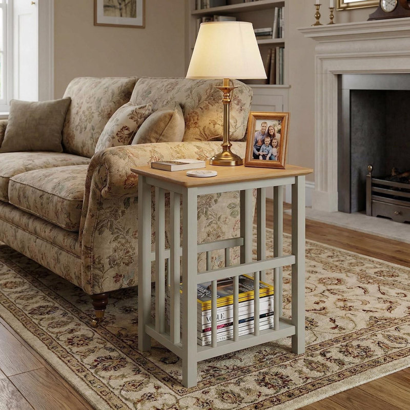 Wood Free Standing Magazine Rack