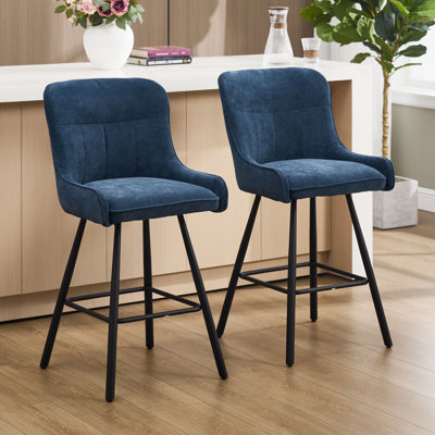 Joutel Upholstered and Chenille Bar Stool