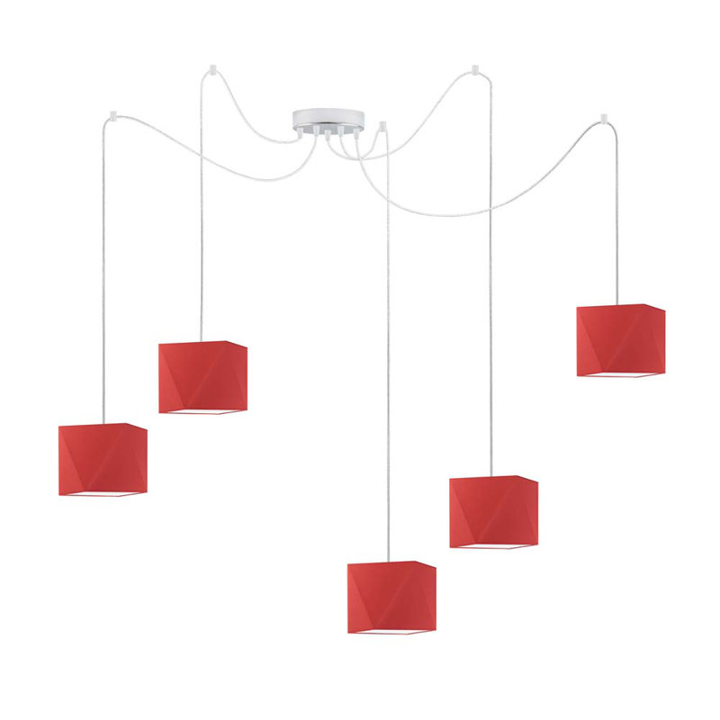Thursa 5 - Light Pendant, Red