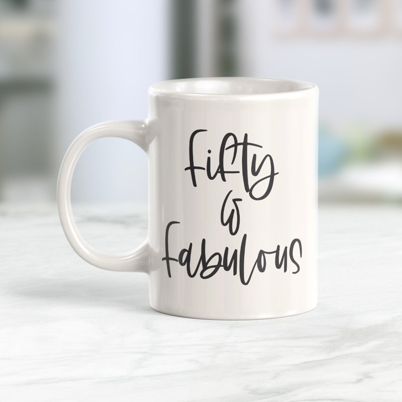 Tasse à café 50 & fabulous, 11 oz, Céramique
