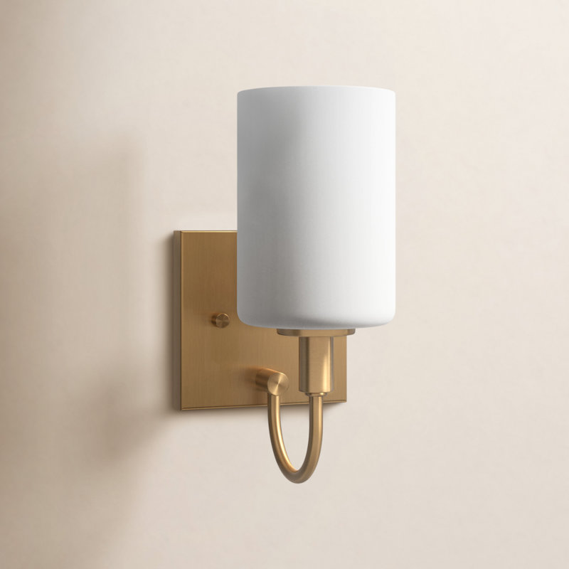 One Light Wall / Bath Sconce, Satin Brass