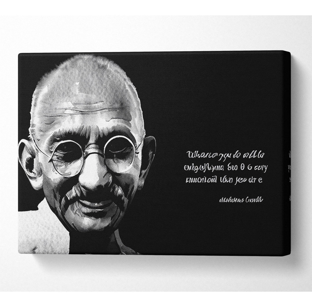 Kunstdruck Motivationszitat Gandhi Do It