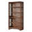 70.8" 6-Tier Vintage Brown Mid-Century Bookcase For Living Room, Office, Bedroom