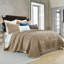 Ensemble de courtepointe surdimensionnée en velours brodé avec 2 taies décoratives Marcielo-103554288-103554289