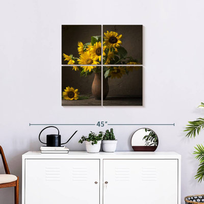 Tournesol Harnek sur vase en argile