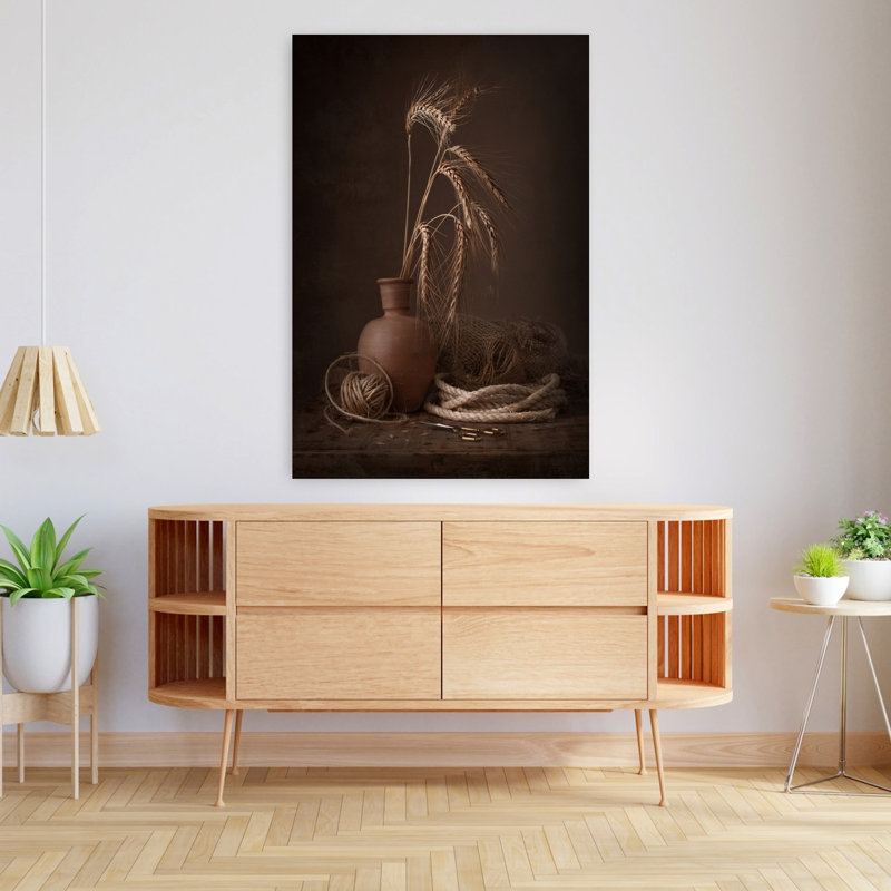 Art mural rétro rustique doré, H 48 po x l 32 po