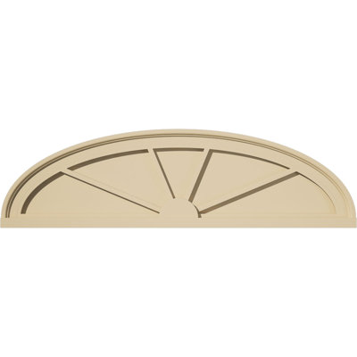 Elliptical Signature Urethane Pediment, Primed Tan