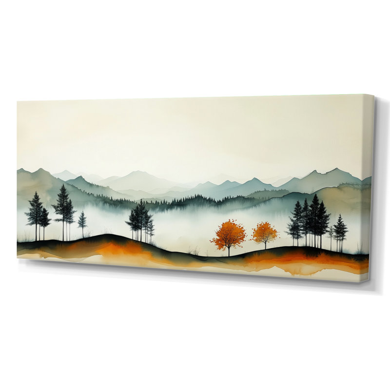 «Black Orange Wesley I», reproduction d'art sur toile encadrée Moody, H 12 po x l 20 po, Wrapped Canvas