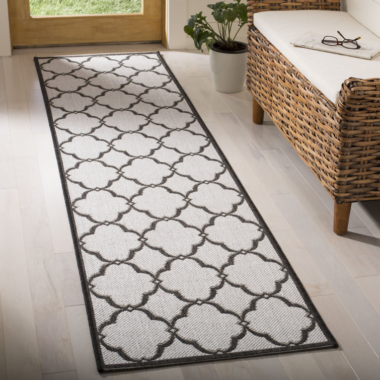 Tapis d'intérieur / extérieur à motif géométrique Miesha Performance