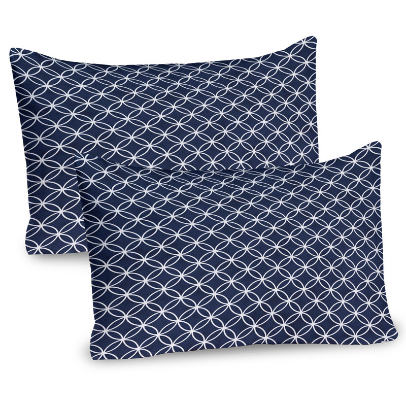 Ensemble de 2 taies décoratives bleu marine Ambesonne, H 20 po x l 26 po