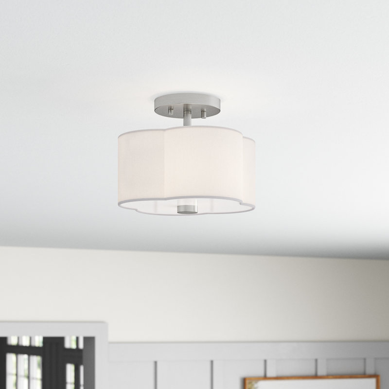 Plafonnier semi-encastré 2 lumières Vino, H 8,5 po x l 11 po x P 11 po