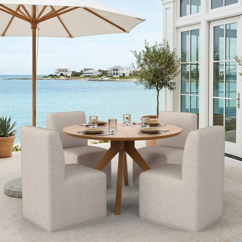 Chaise de patio Praia Sunbrella®, Argent coulé Sunbrella®