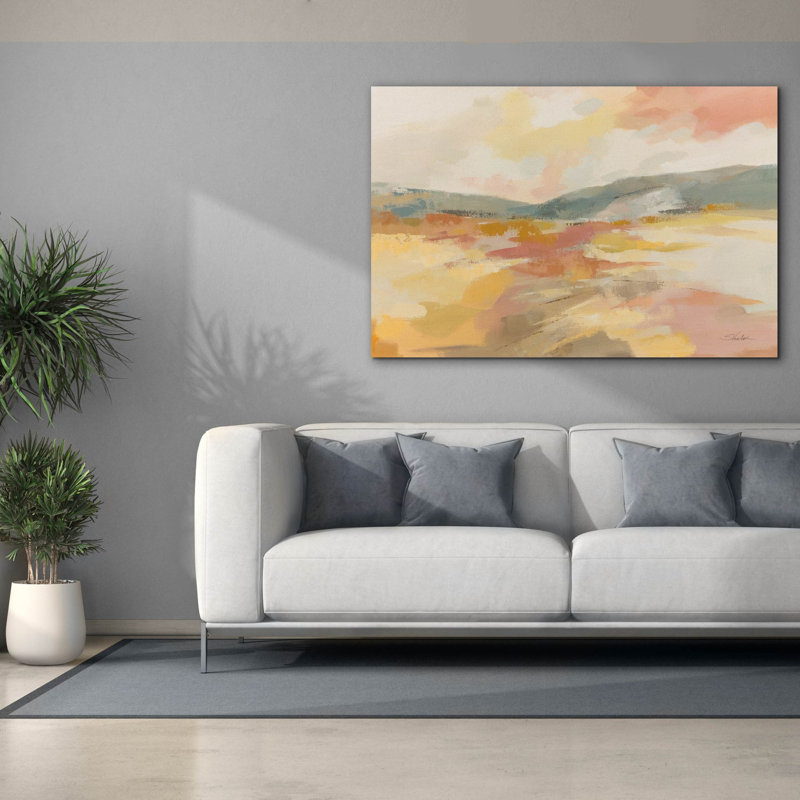 «Honeybloom Meadow» par Silvia Vassileva, art mural sur toile, H 40 po x l 60 po x P 1,5 po
