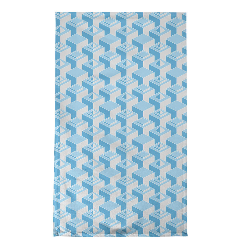 Serviette de thé skyscrapers Patricia Geoffrey, Bleu clair / blanc / gris, Sergé de coton