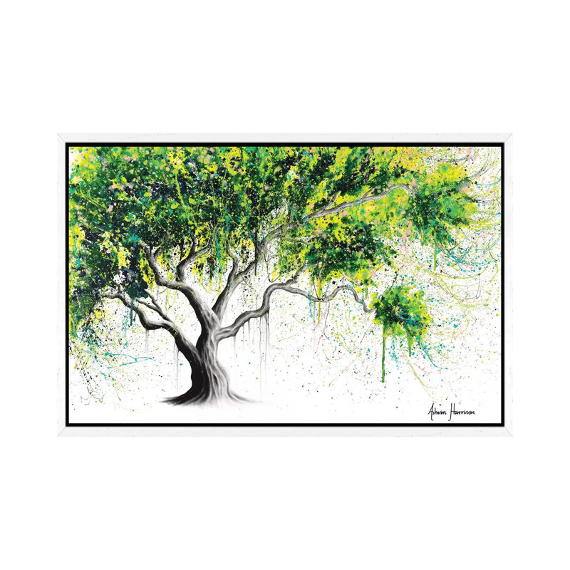 Funky Fig Tree by Ashvin Harrison - Print on Canvas, 152.5 cm H x 101.5 cm W, White Framed