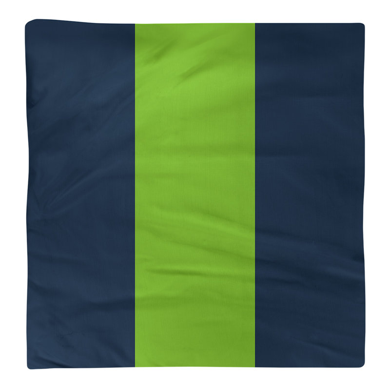 Serviette pour dîner de basket Minnesota, l 22 po x L 22 po, Bleu minuit / vert aurore / bleu minuit, Sergé de coton