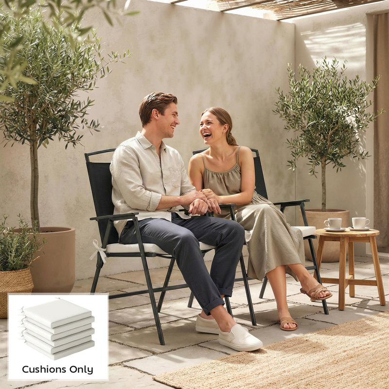Outdoor Seat Cushion Set, Cream