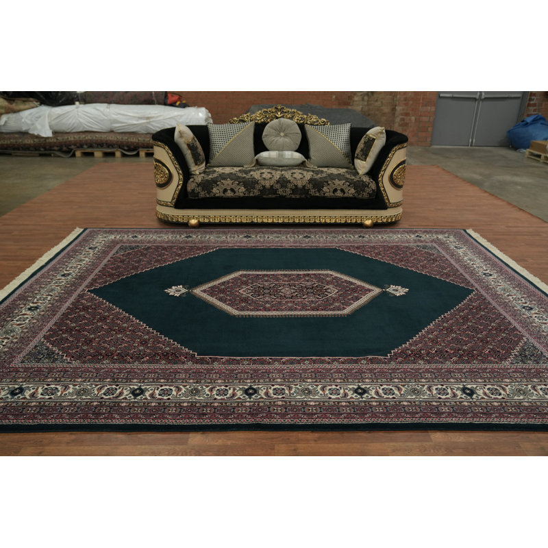 Tapis oriental classique classique vert 8 x 12