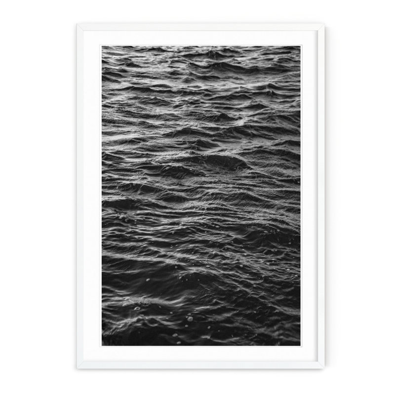 Mesmerizing Waves, 31.5" H x 22.5" W, White Framed