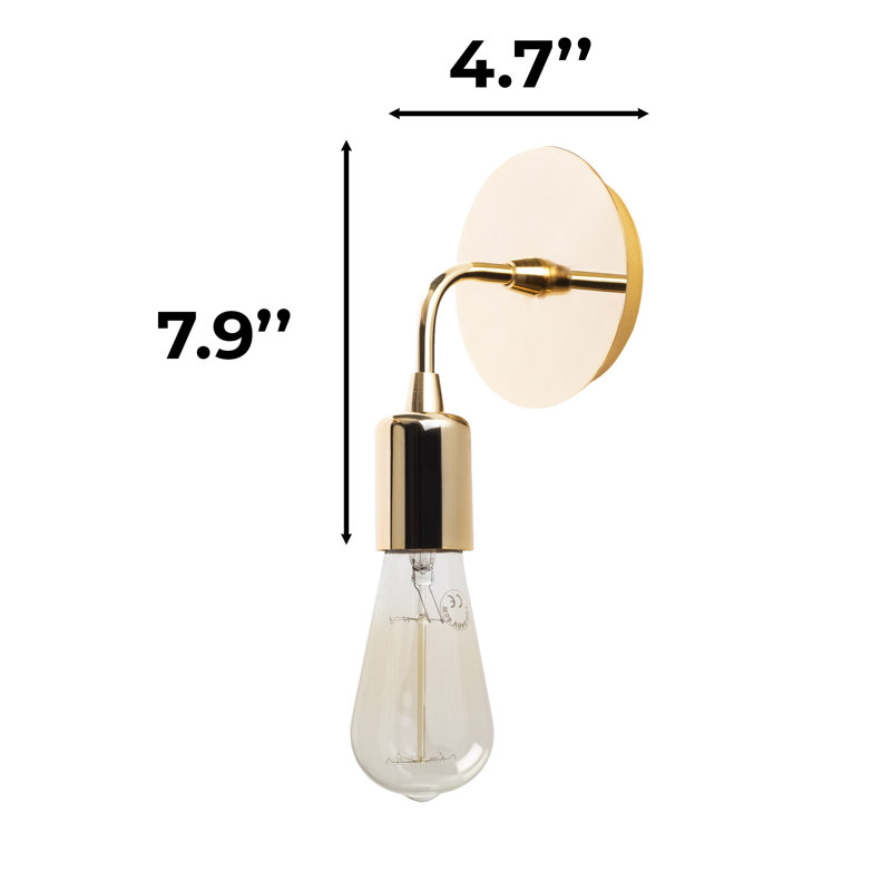 Aurelia Geometric Flush Mount Armed Sconce, Gold