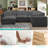 Modular Sectional Sofa, 5-Piece L-Shaped Couch With Ottoman, Reconfigurable Living Room Furniture-516417141