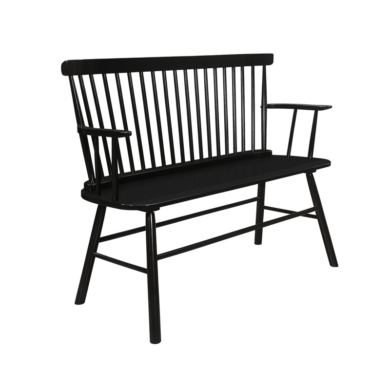 Chaise avec accoudoirs en bois noir Style