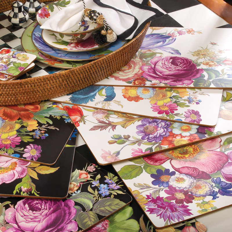 White Flower Market Placemats