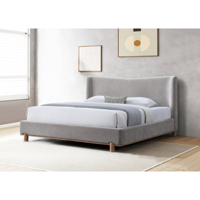 Grand lit en chenille gris Melbourne