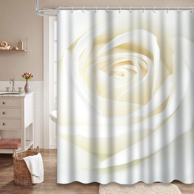 Rideau de douche White Rose, L 78 po x l 72 po