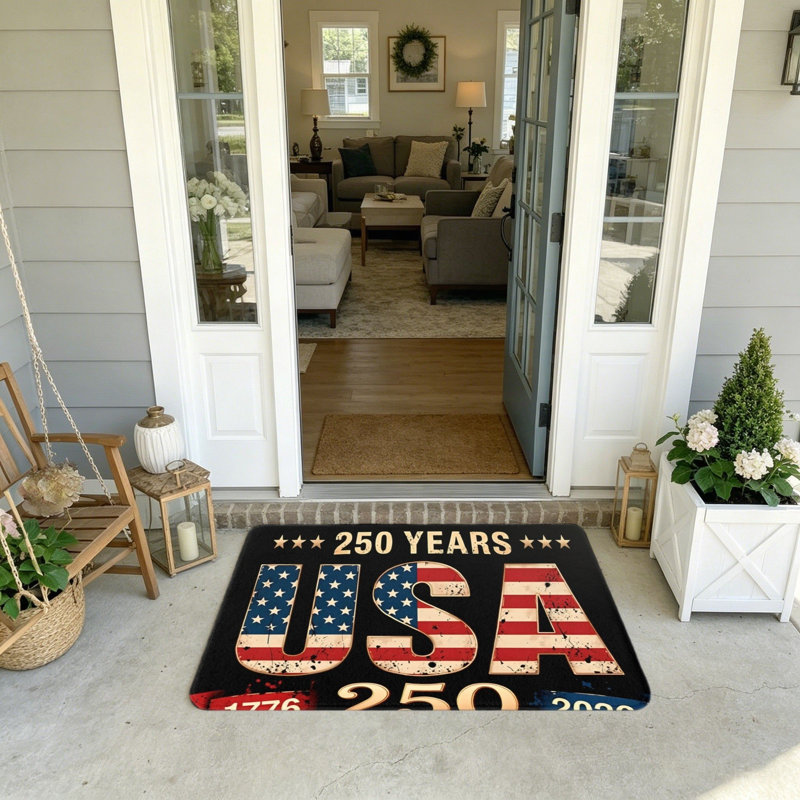 Paillasson Fourth of USA USA 250th Anniversary Print Paillasson 20 x 32 po