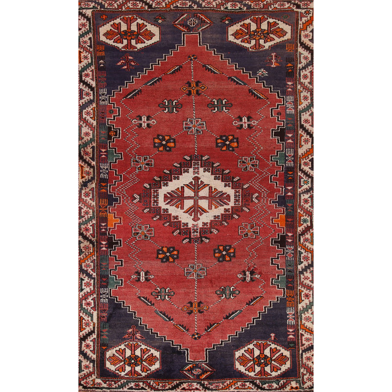 Geometric Wool Traditional Area Rug 5x8