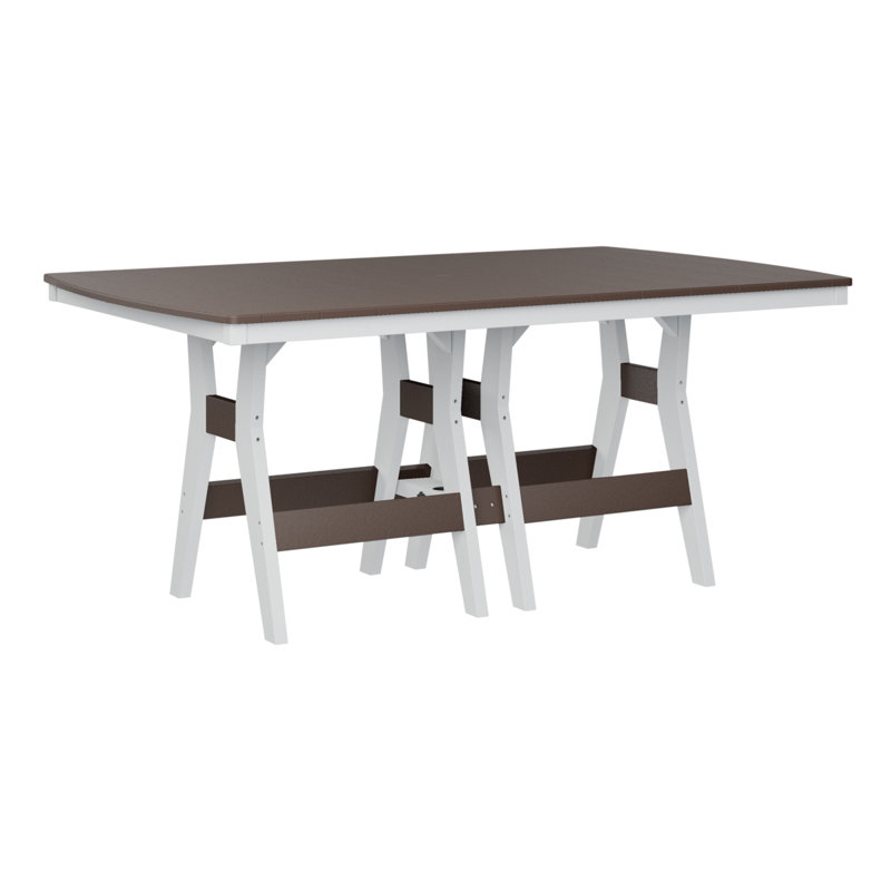 Table de bar rectangulaire 72 po Bulger, Brun chocolat, H 38,87 po x l 72 po x P 44 po