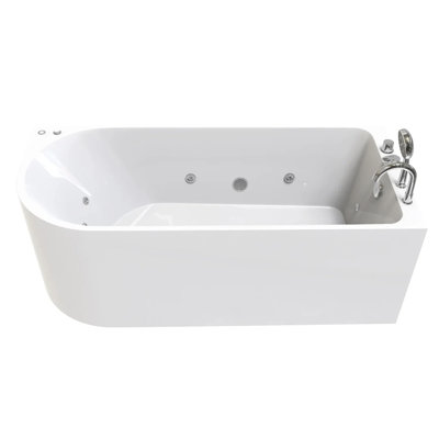 67" Freestanding Soaking Acrylic Bathtub