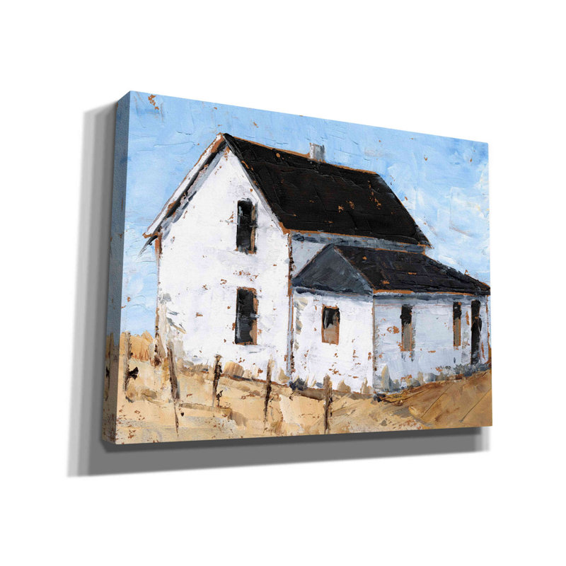 «Abandone Farmhouse II» par Ethan Harper, art mural sur toile, H 12 po x l 16 po x P 0,75 po