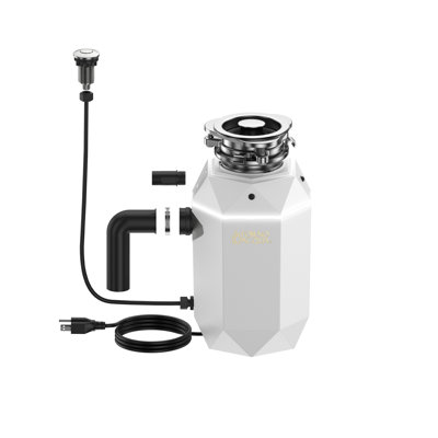 FORNO ACQUA BrightDIAMOND , 3/4HP Super Quiet Garbage Disposal Corded with Motion Sensor Cabinet Light & Pre-Wired Air Switch