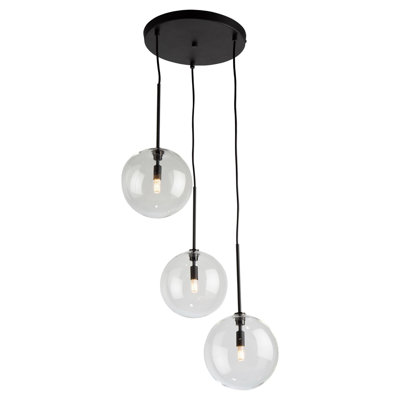 Luminaire suspendu cylindrique à 3 lumières DEL