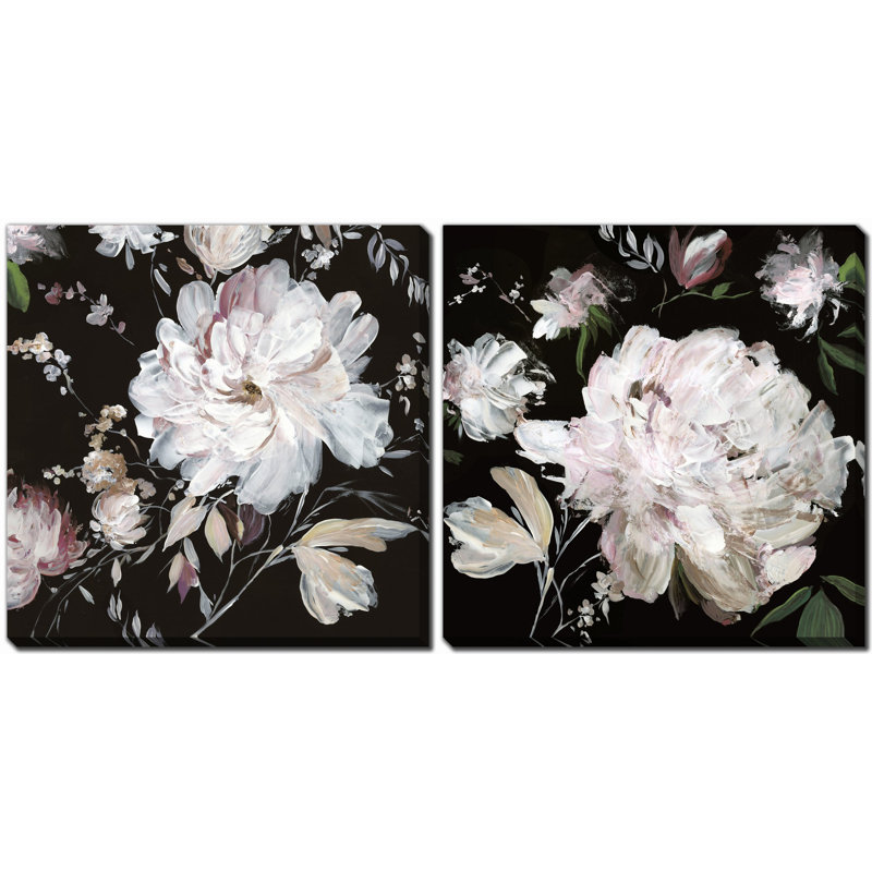 Ensemble d'art mural sur toile rose