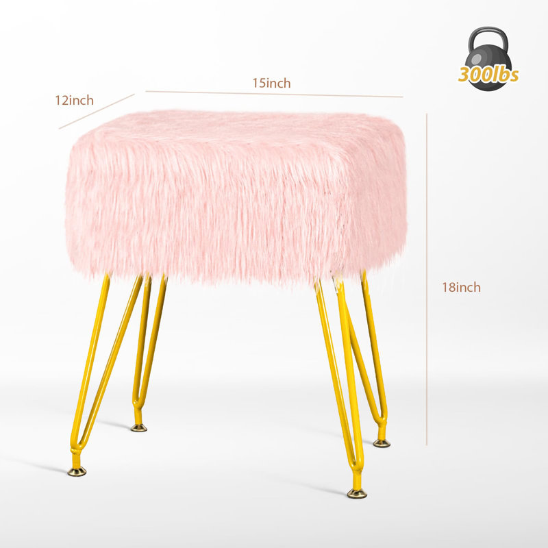 Tabouret de coiffeuse, Rose
